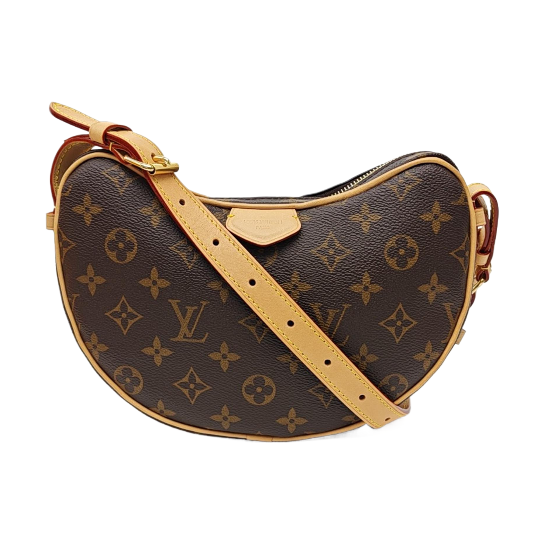 CROISSANT Monogram Coated Canvas Brown