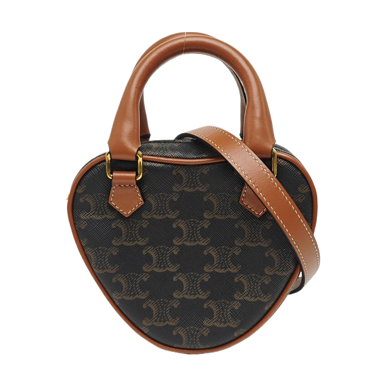 Coated Canvas Tote Bag Brown