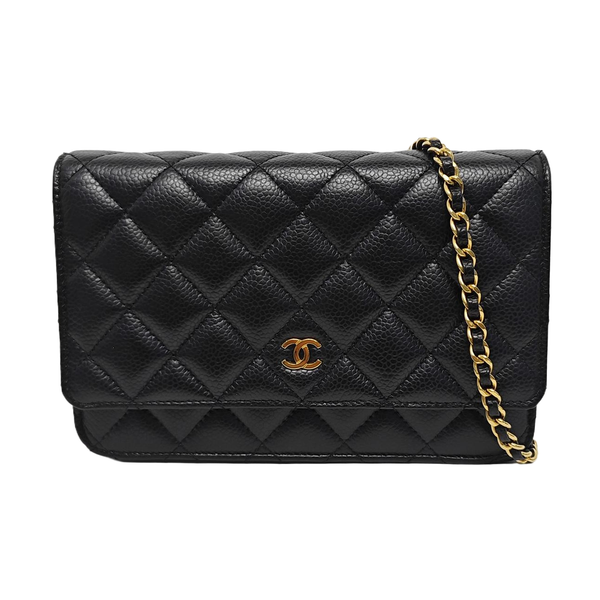 WOC Quilted Grained Calfskin Black