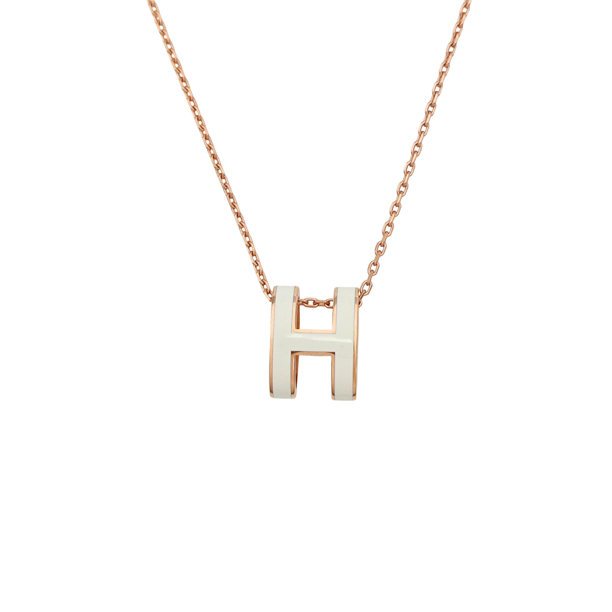 Pop H Metal Rose Gold Necklace