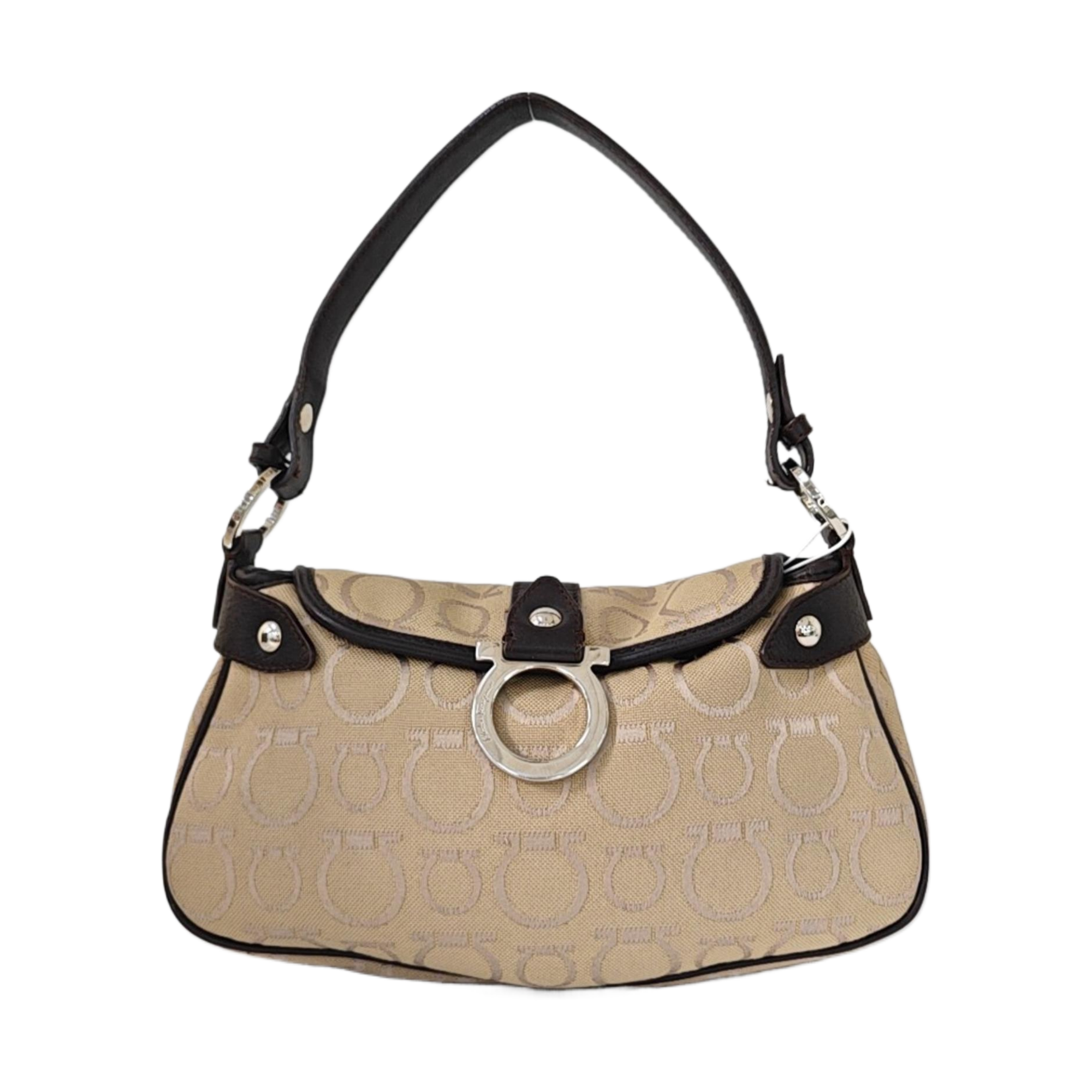 Canvas Top Handle Bag Brown