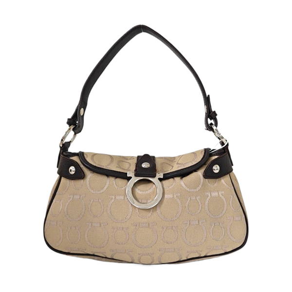 Canvas Top Handle Bag Brown