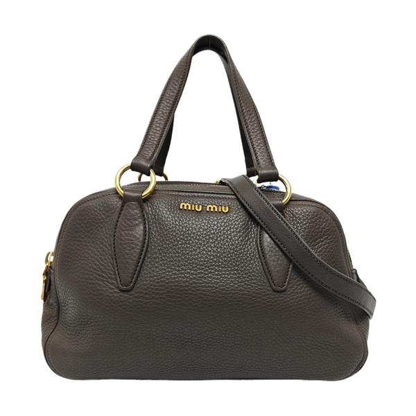 Calfskin Shoulder Bag Gray