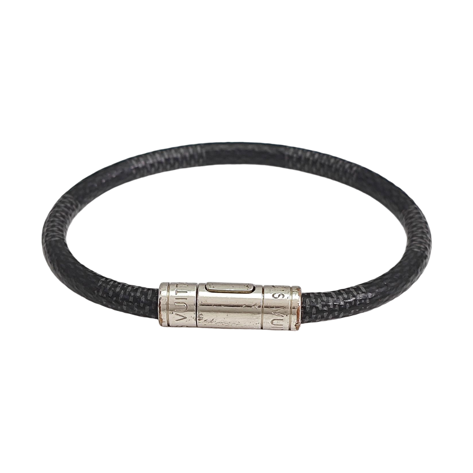 Coated Canvas Black Bangle