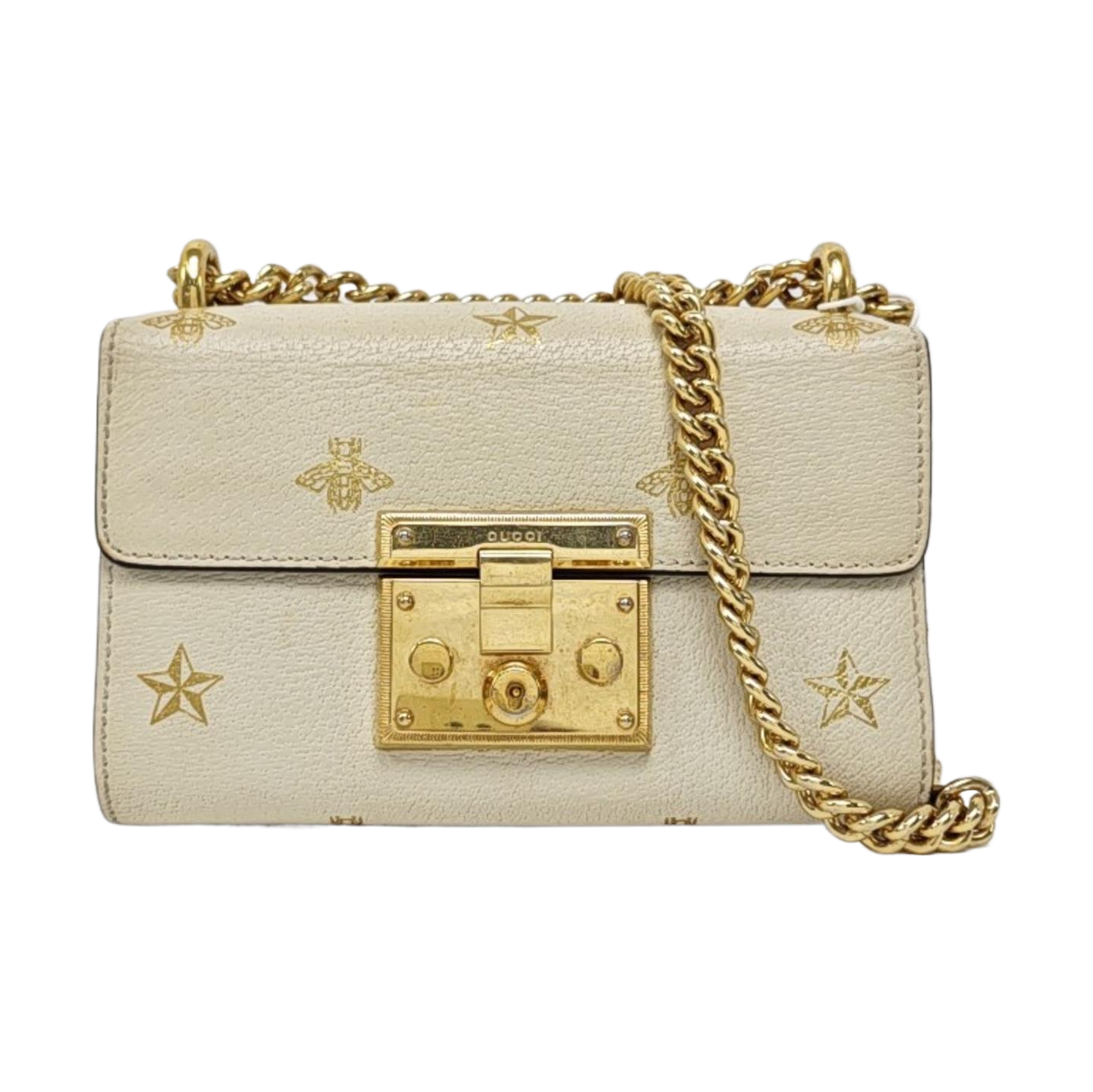 Authenticated pre-owned  Padlock Small Calfskin White - Shoulder Bag at Looply
