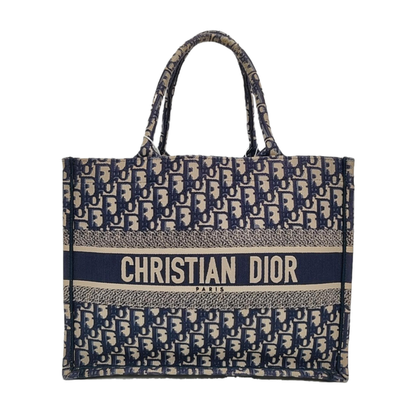 Authenticated pre-owned  Book Tote Medium Monogram Canvas Blue - Tote Bag at Looply