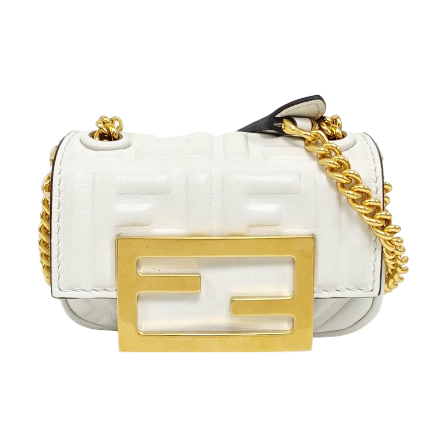 Authenticated pre-owned  Baguette Monogram Lambskin White - Shoulder Bag at Looply