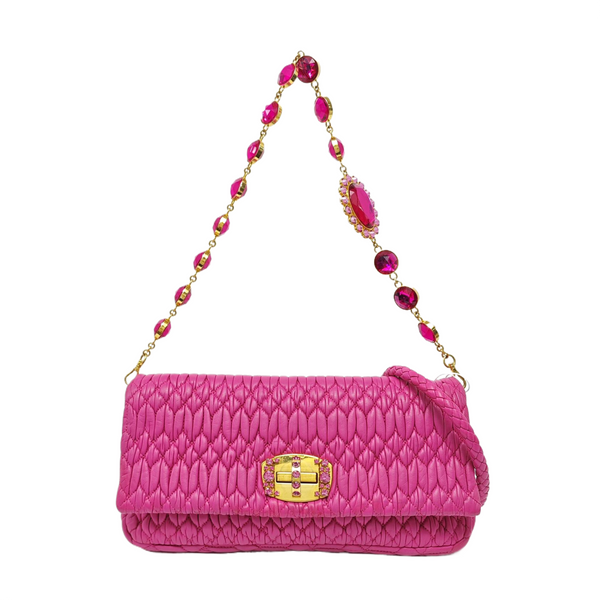 Crystal Quilted Lambskin Red