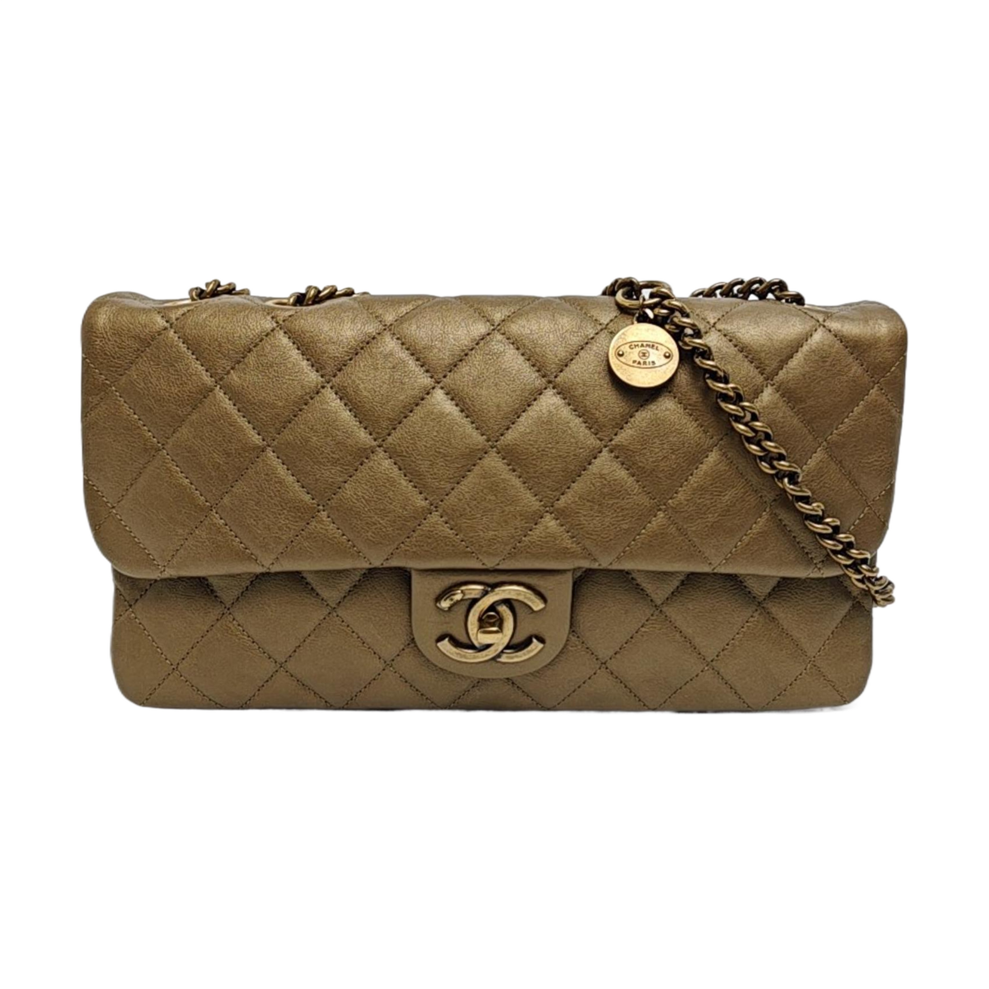 CC CROWN Quilted Calfskin Gold