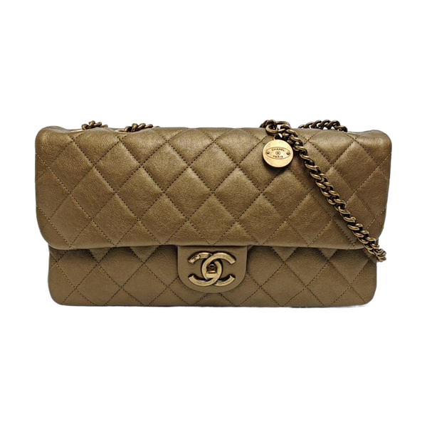 CC CROWN Quilted Calfskin Gold