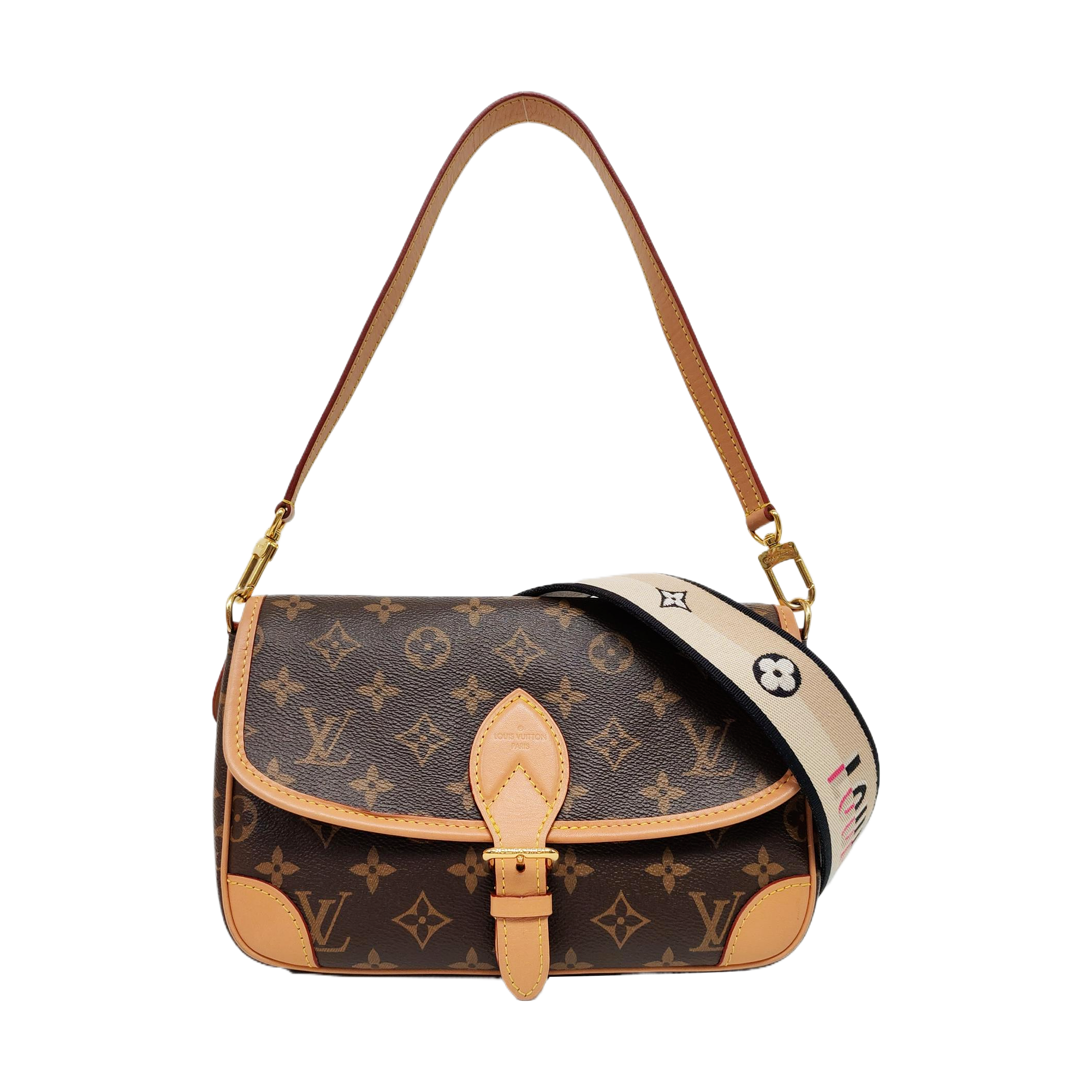 DIANE Monogram Coated Canvas Brown