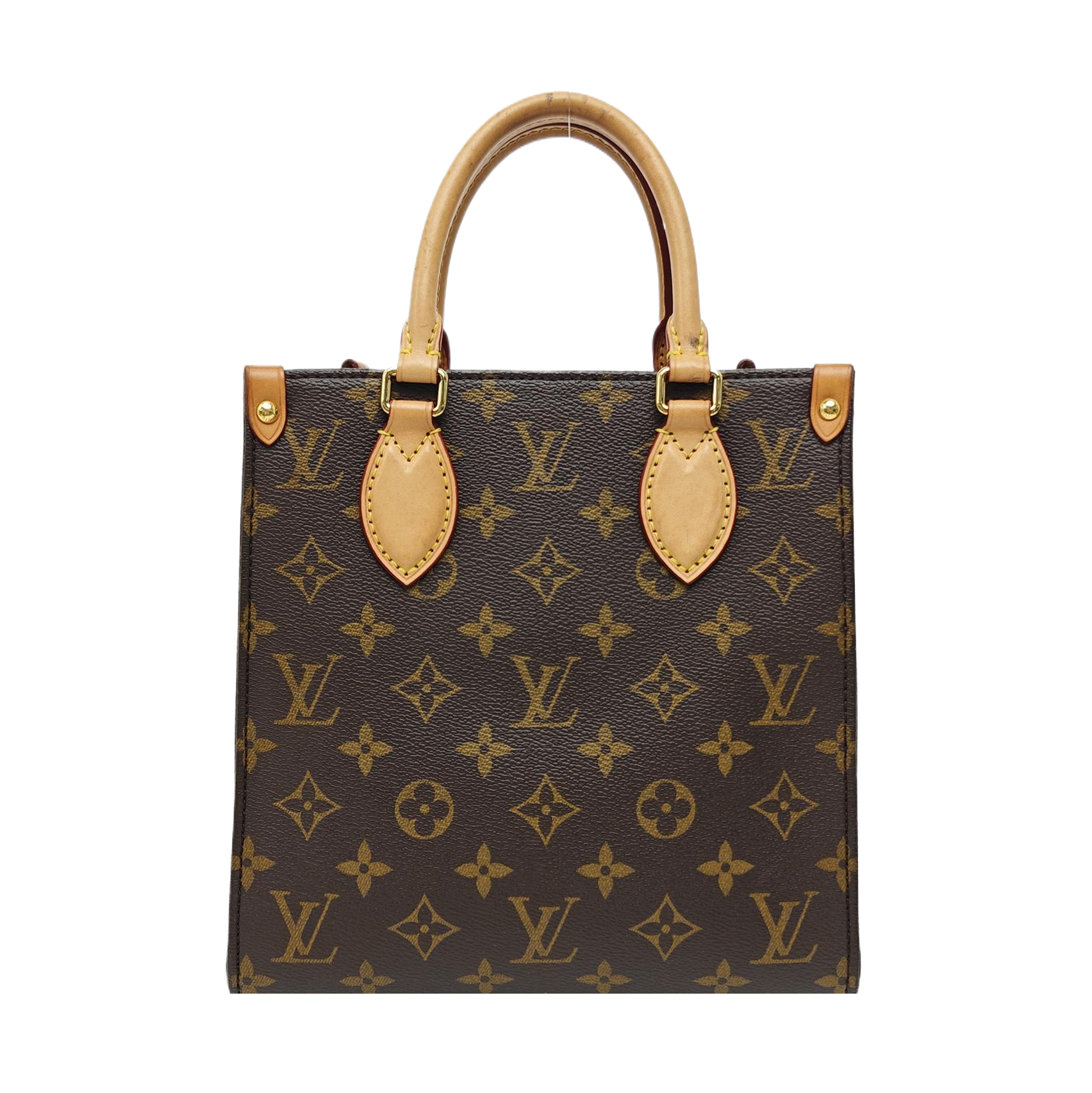 SAC PLAT BB Monogram Coated Canvas Brown