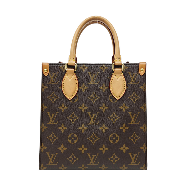 SAC PLAT BB Monogram Coated Canvas Brown