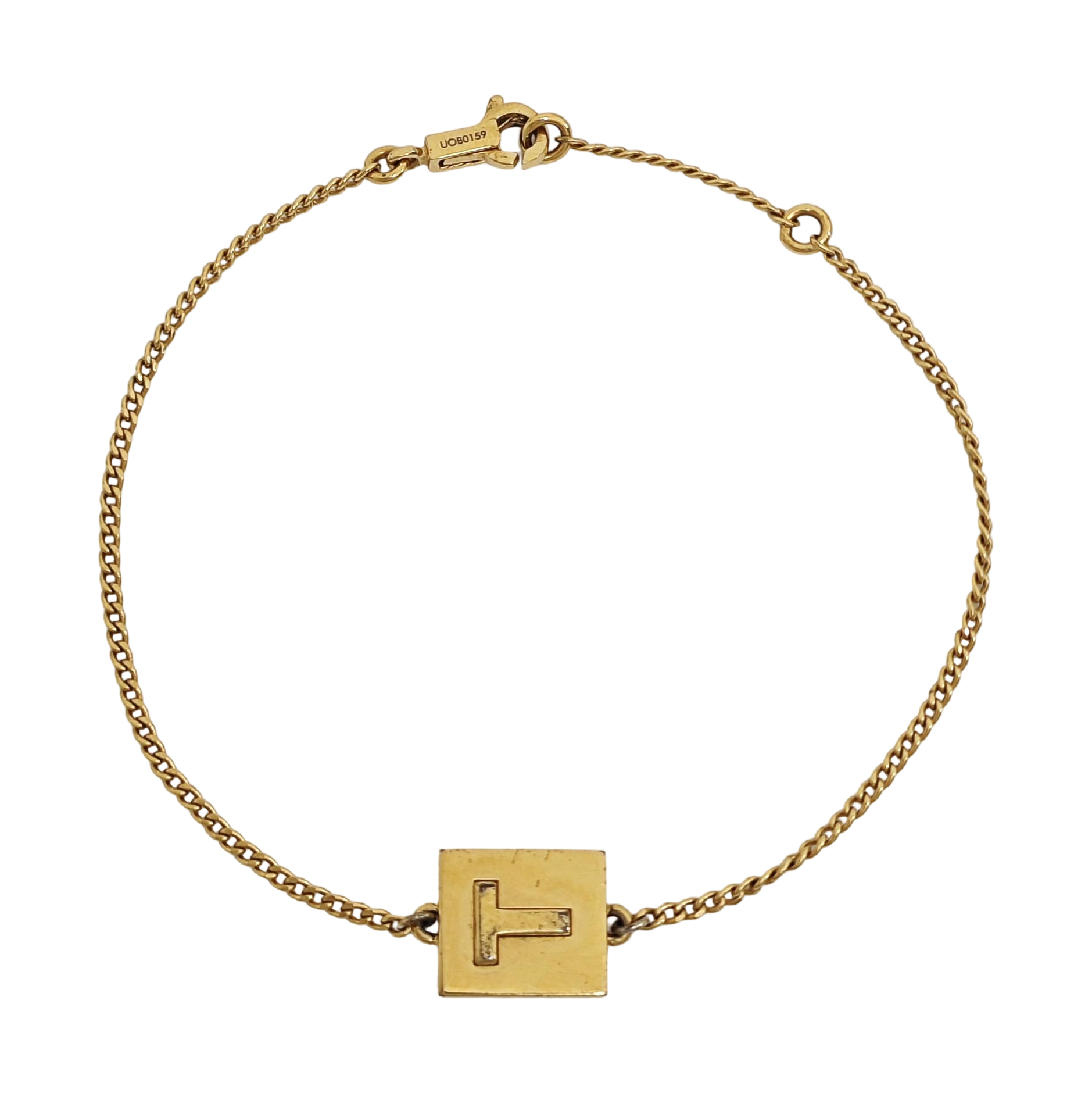 ALPHABET Metal Gold Bracelet