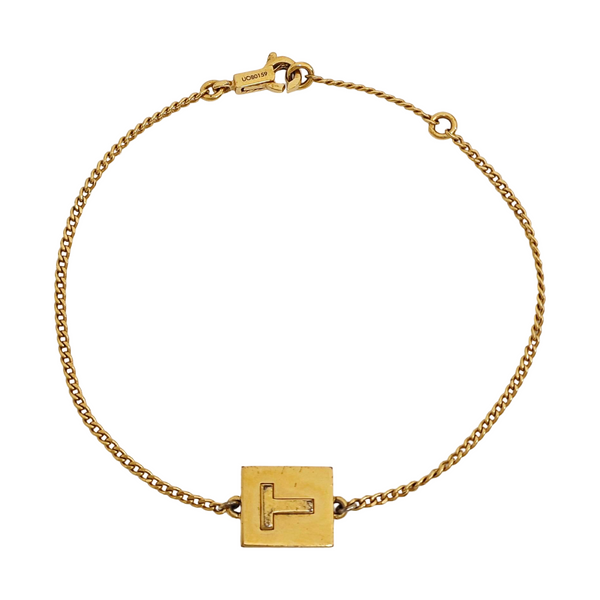 ALPHABET Metal Gold Bracelet