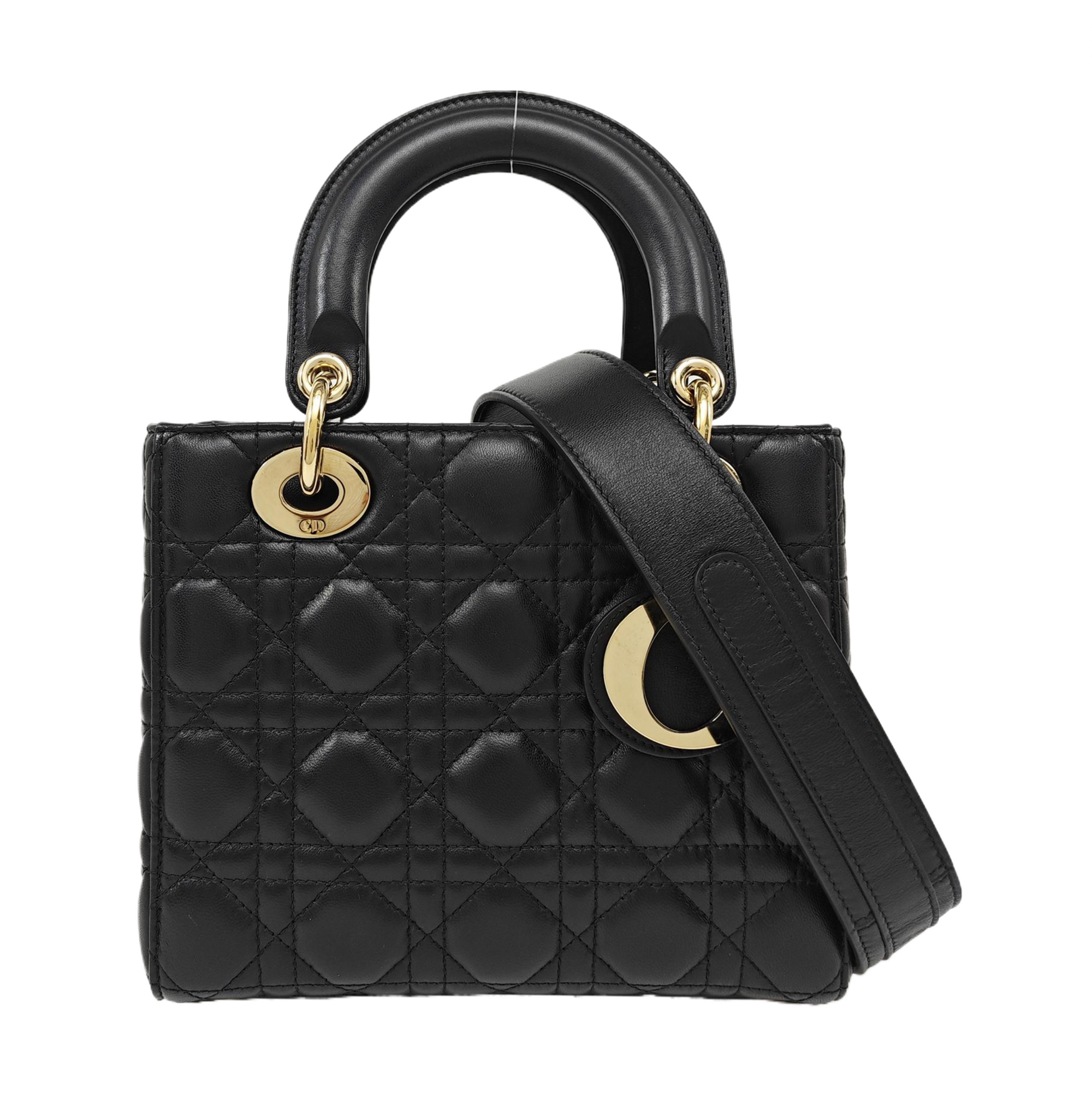 Lady Dior Small Cannage Lambskin Black