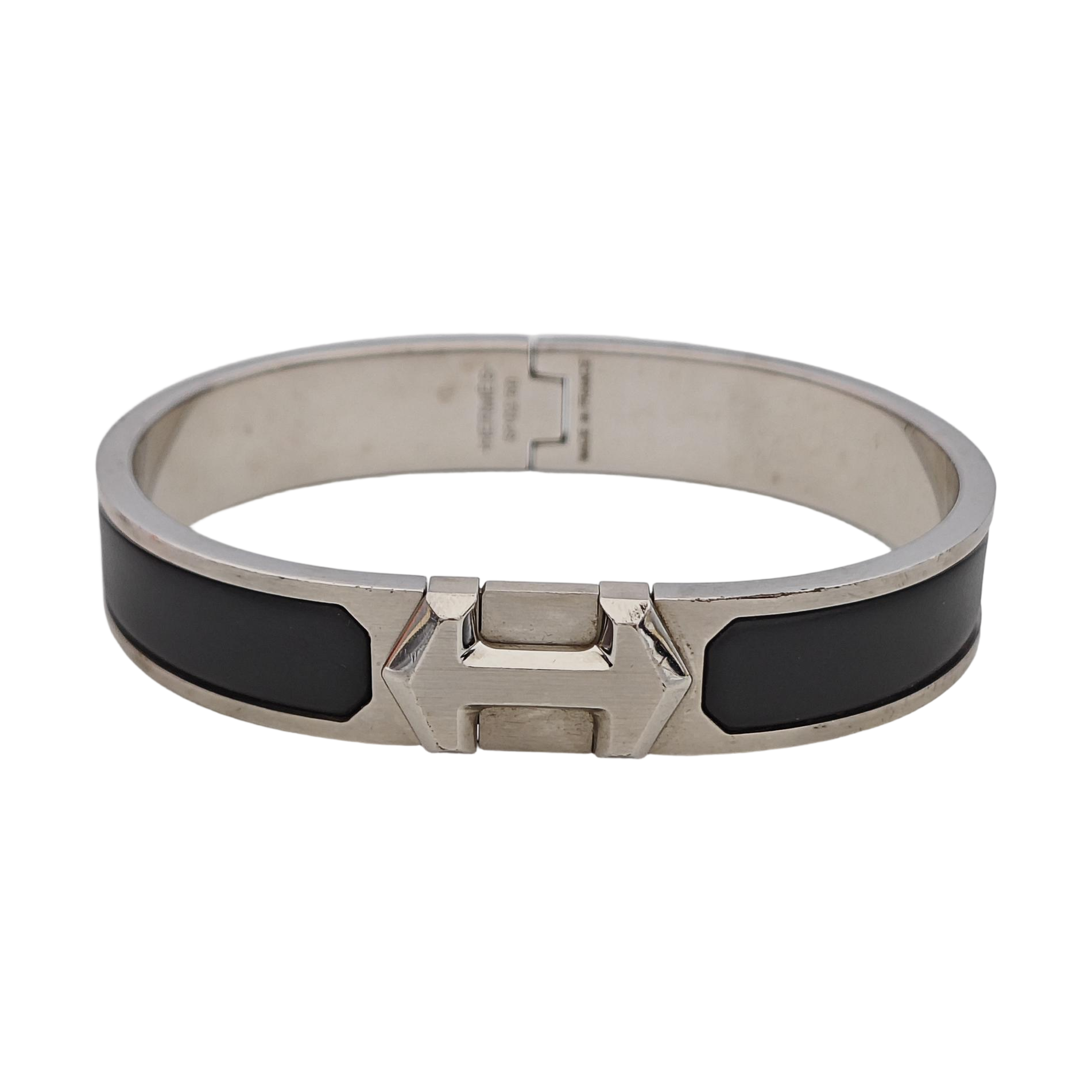 Super H Metal Silver Bangle