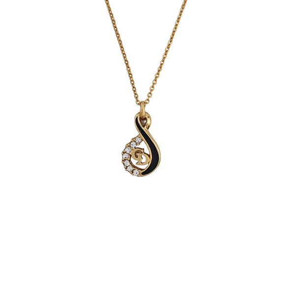 Twist Round Metal Gold Necklace