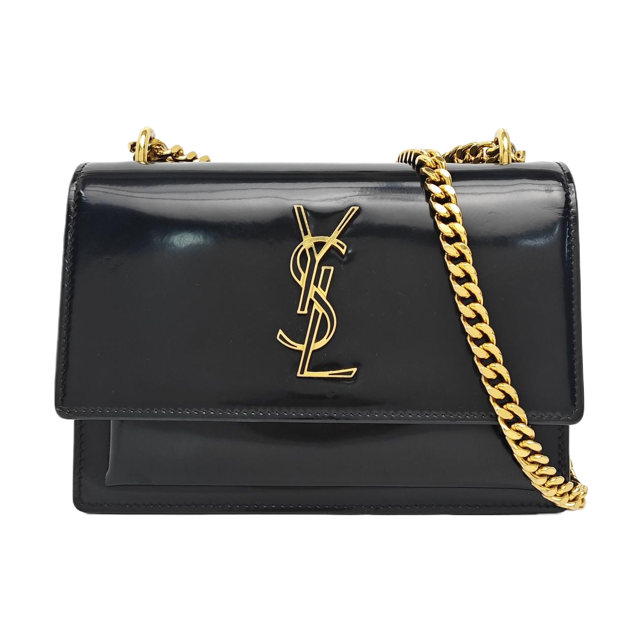 SUNSET Small Patent Leather Black