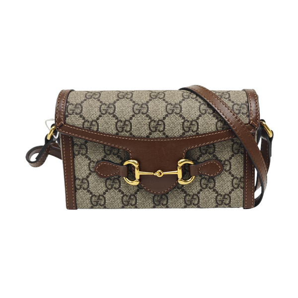 Horsebit 1955 Mini Monogram Coated Canvas Beige