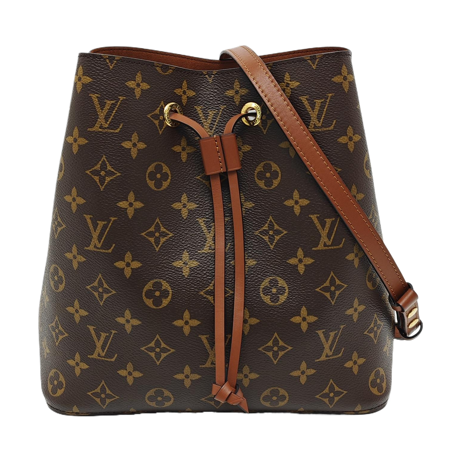 NÉONOÉ MM Monogram Coated Canvas Brown