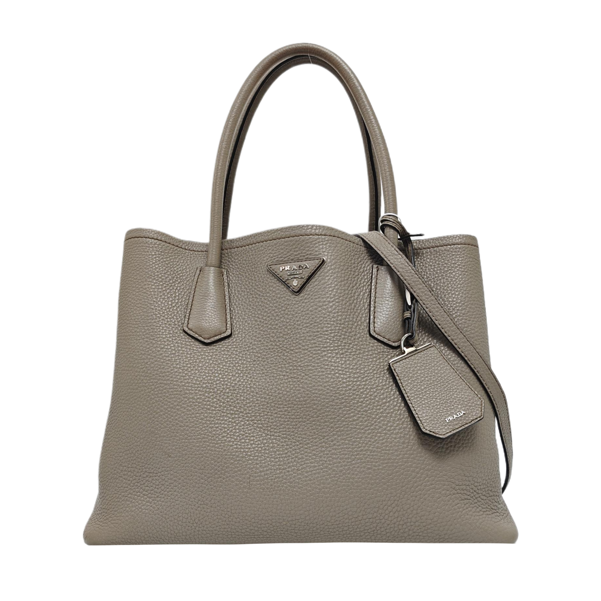 Double Large Calfskin Gray
