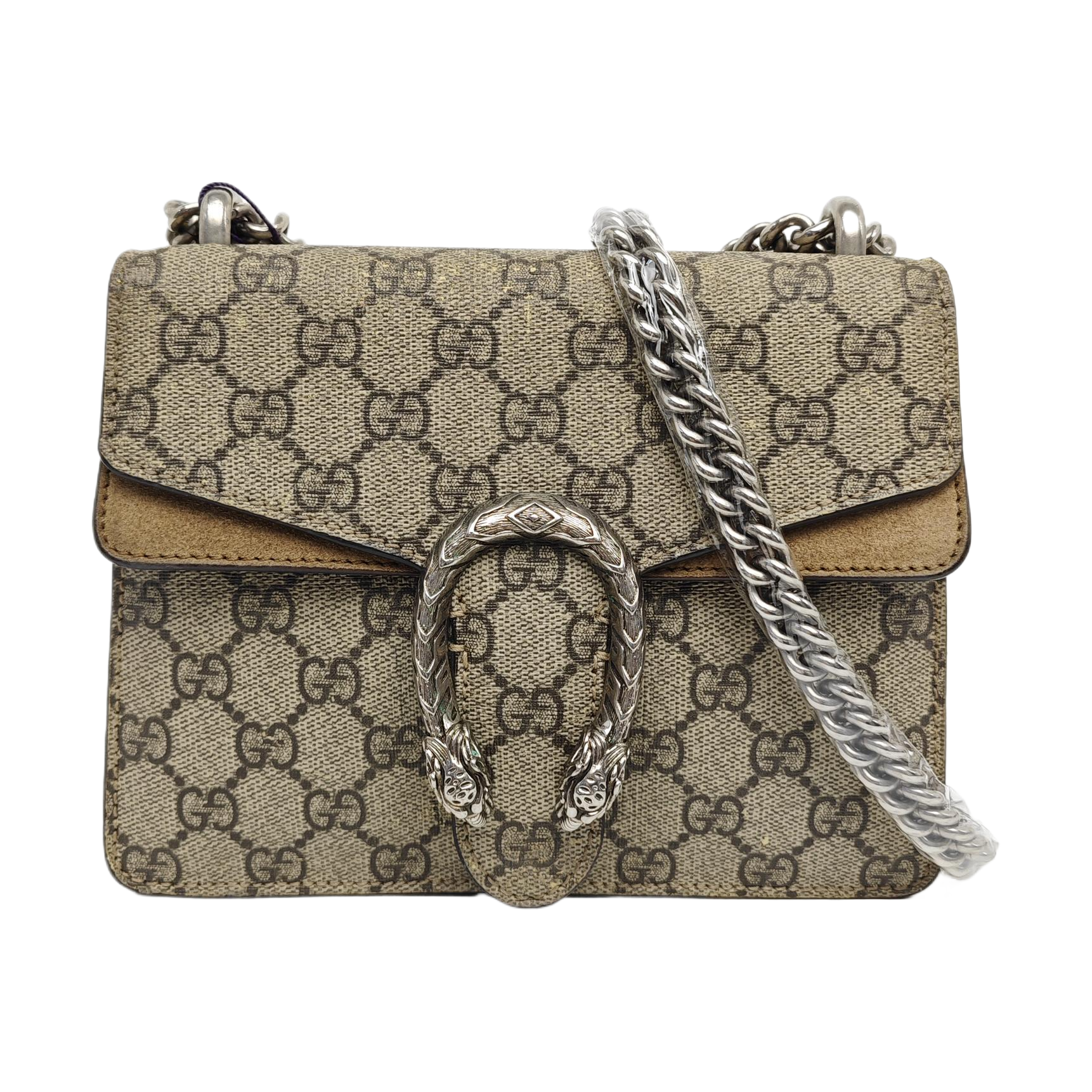 Dionysus Mini Monogram Coated Canvas Beige