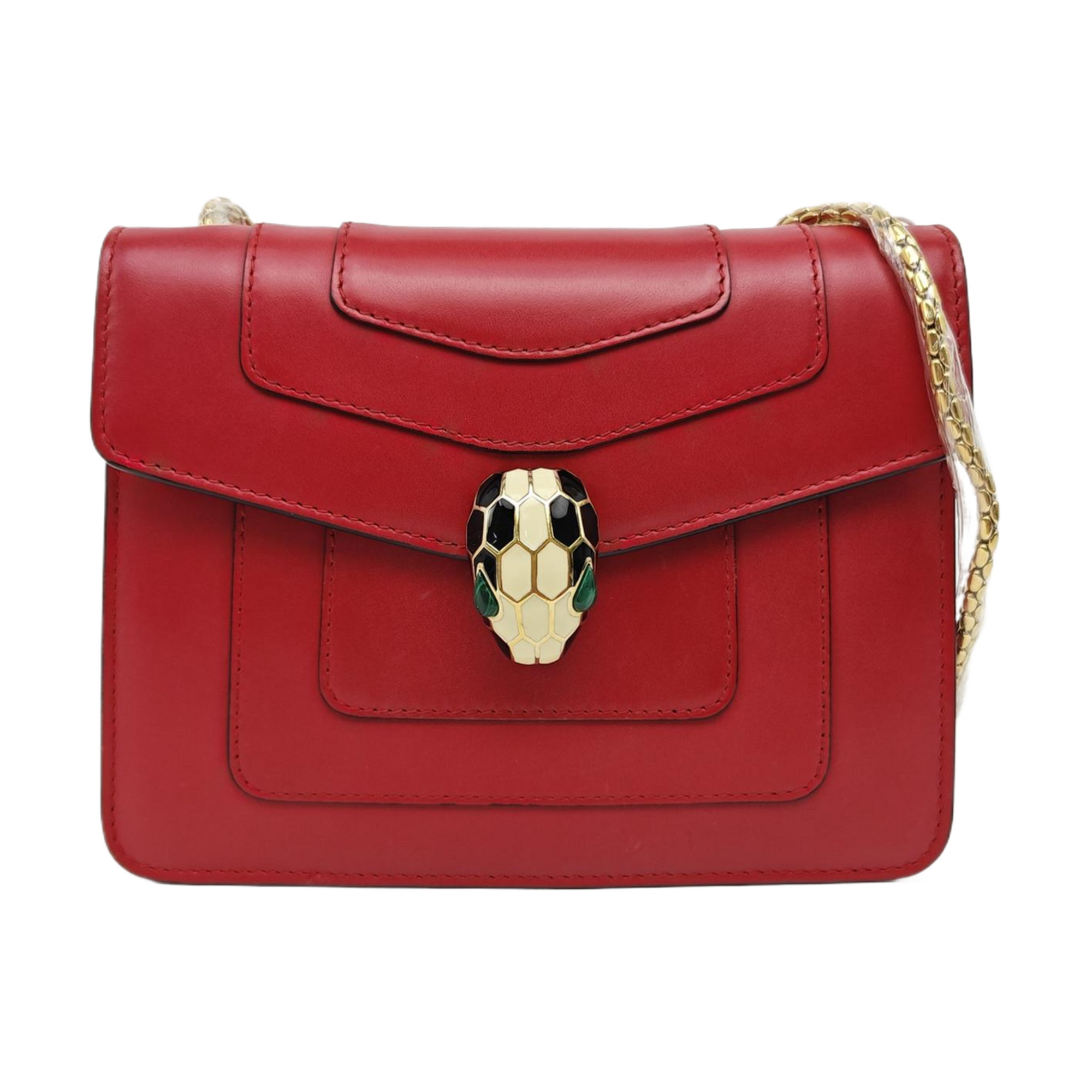 SERPENTI FOREVER Small Calfskin Red
