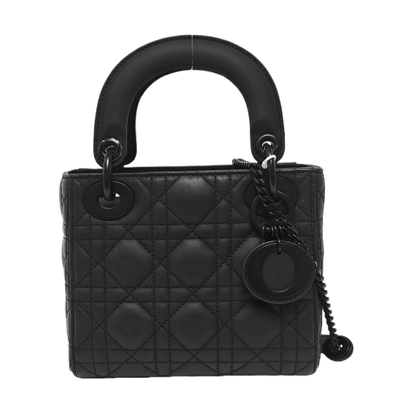 Lady Dior Mini Cannage Lambskin Black