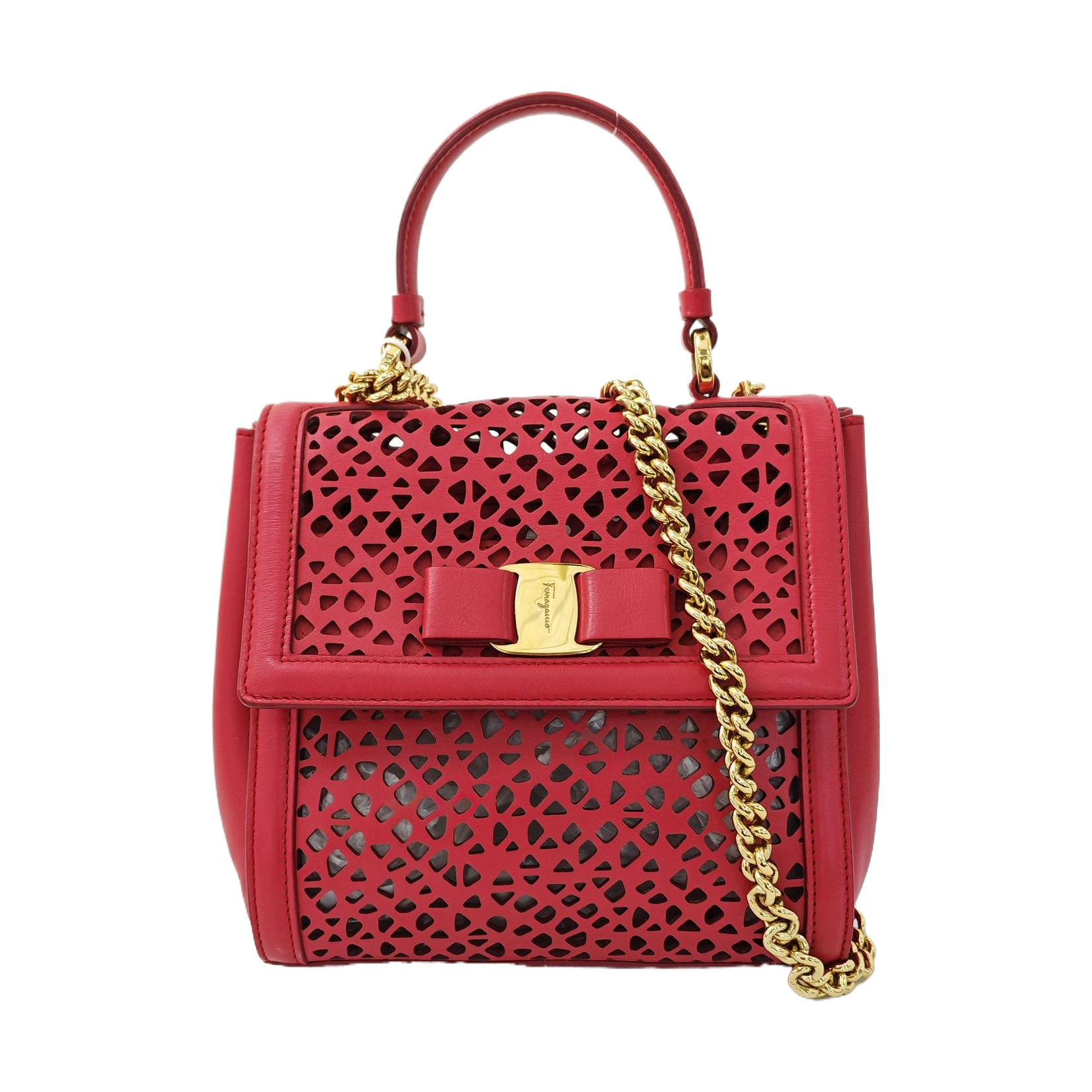 Calfskin Shoulder Bag Red