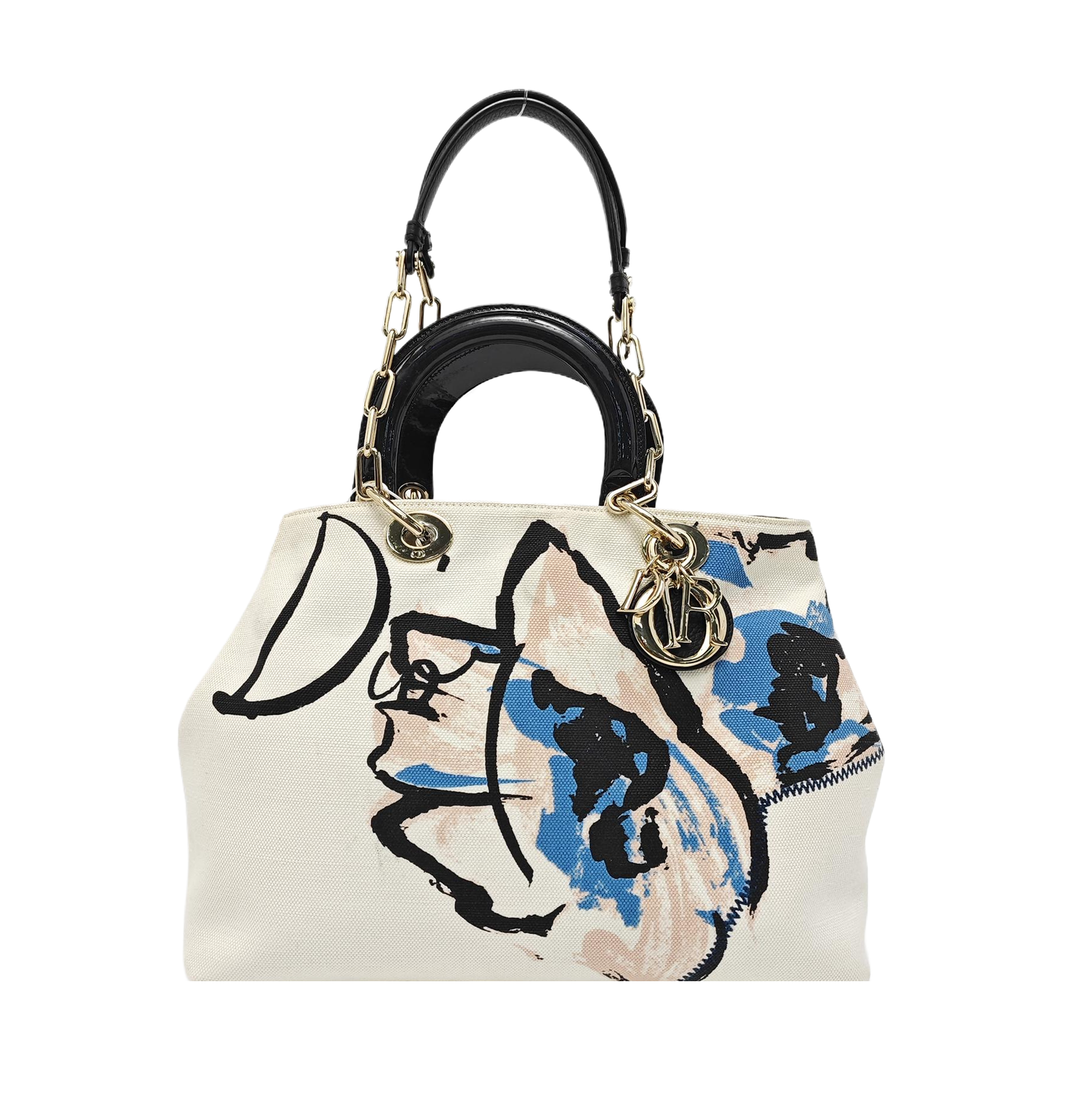 Lady Dior Large Canvas White