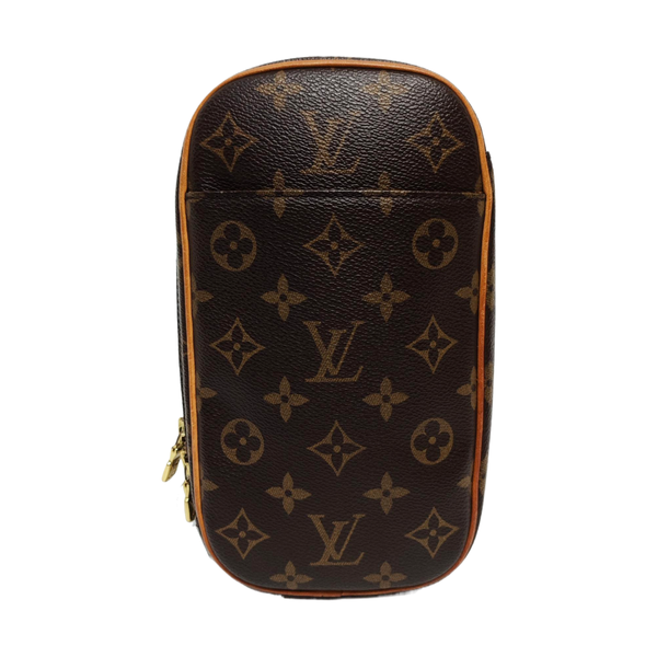 GANGE Monogram Coated Canvas Brown