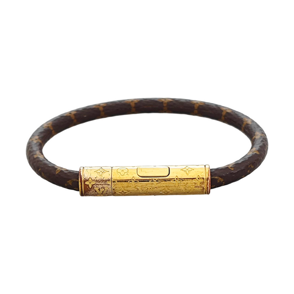 CONFIDENTIEL Coated Canvas Brown Bangle