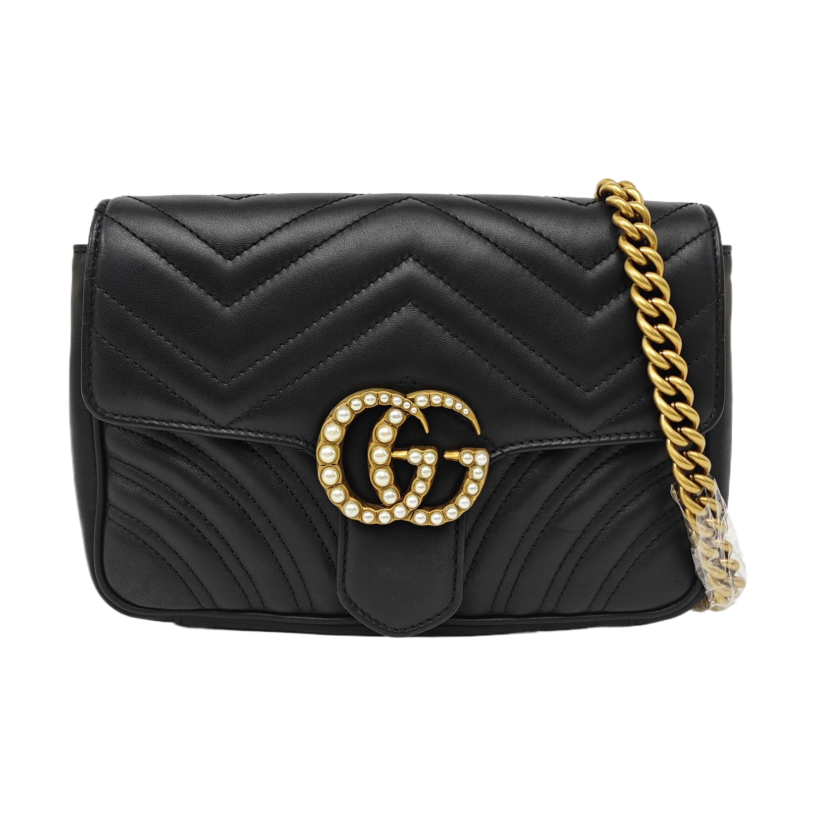 GG Marmont Small Quilted Calfskin Black
