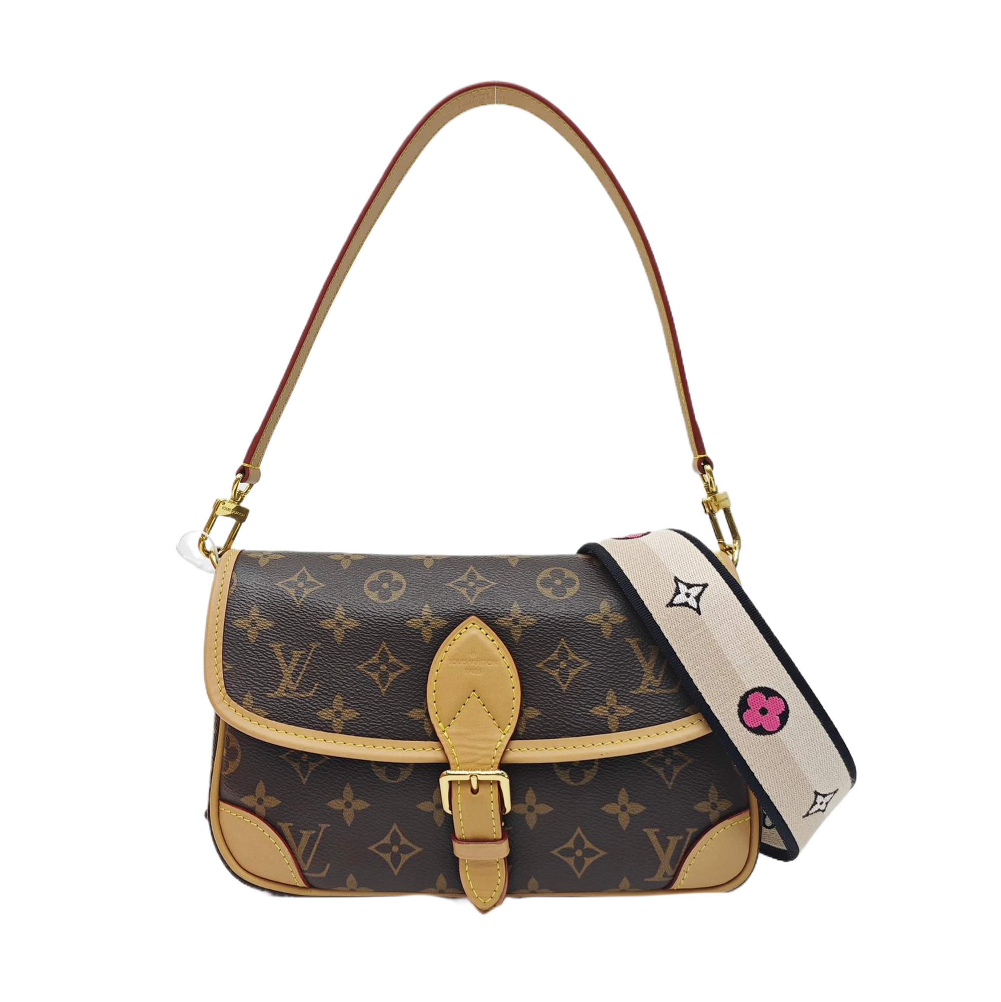 DIANE Monogram Coated Canvas Brown