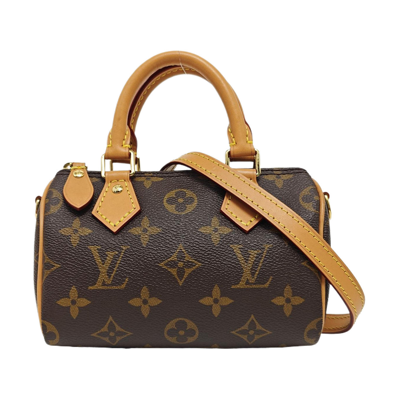 SPEEDY Nano Monogram Coated Canvas Brown
