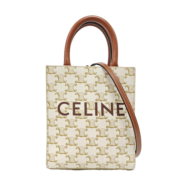 CABAS CELINE Mini Coated Canvas White