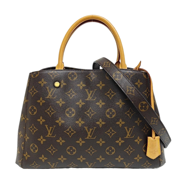 MONTAIGNE Monogram Coated Canvas Brown