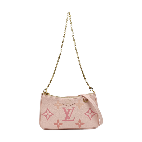 EASY POUCH ON STRAP Monogram Calfskin Pink