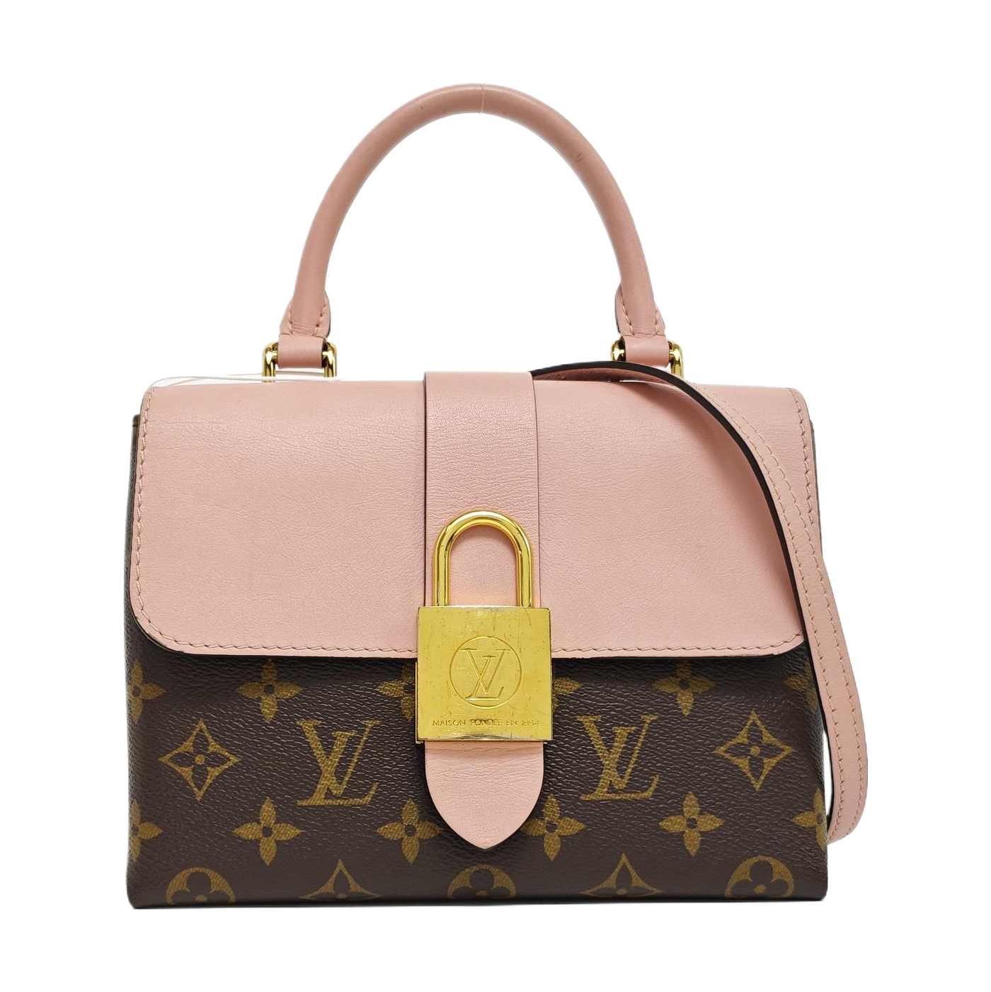 LOCKY BB Monogram Coated Canvas Pink
