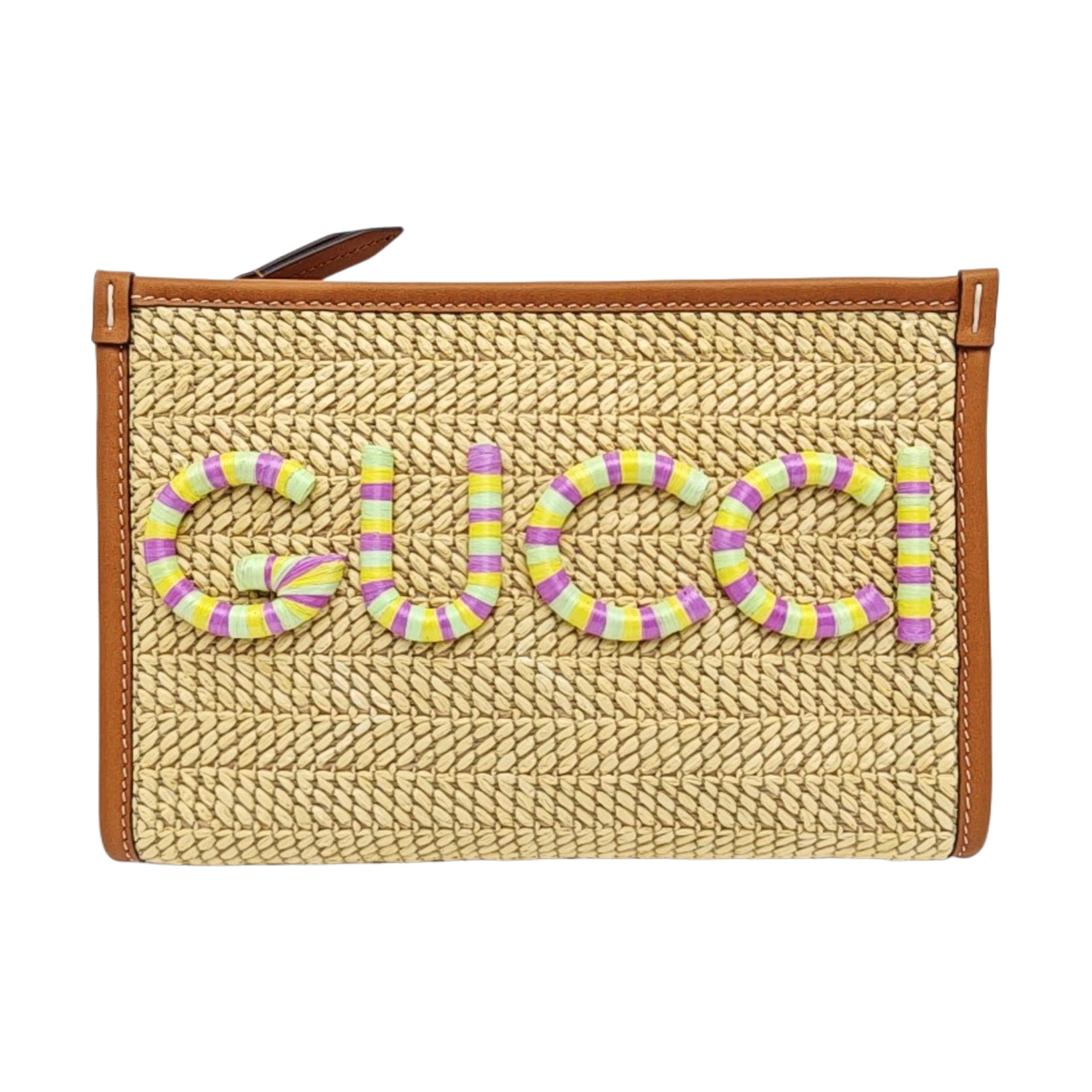 Straw Clutch Brown