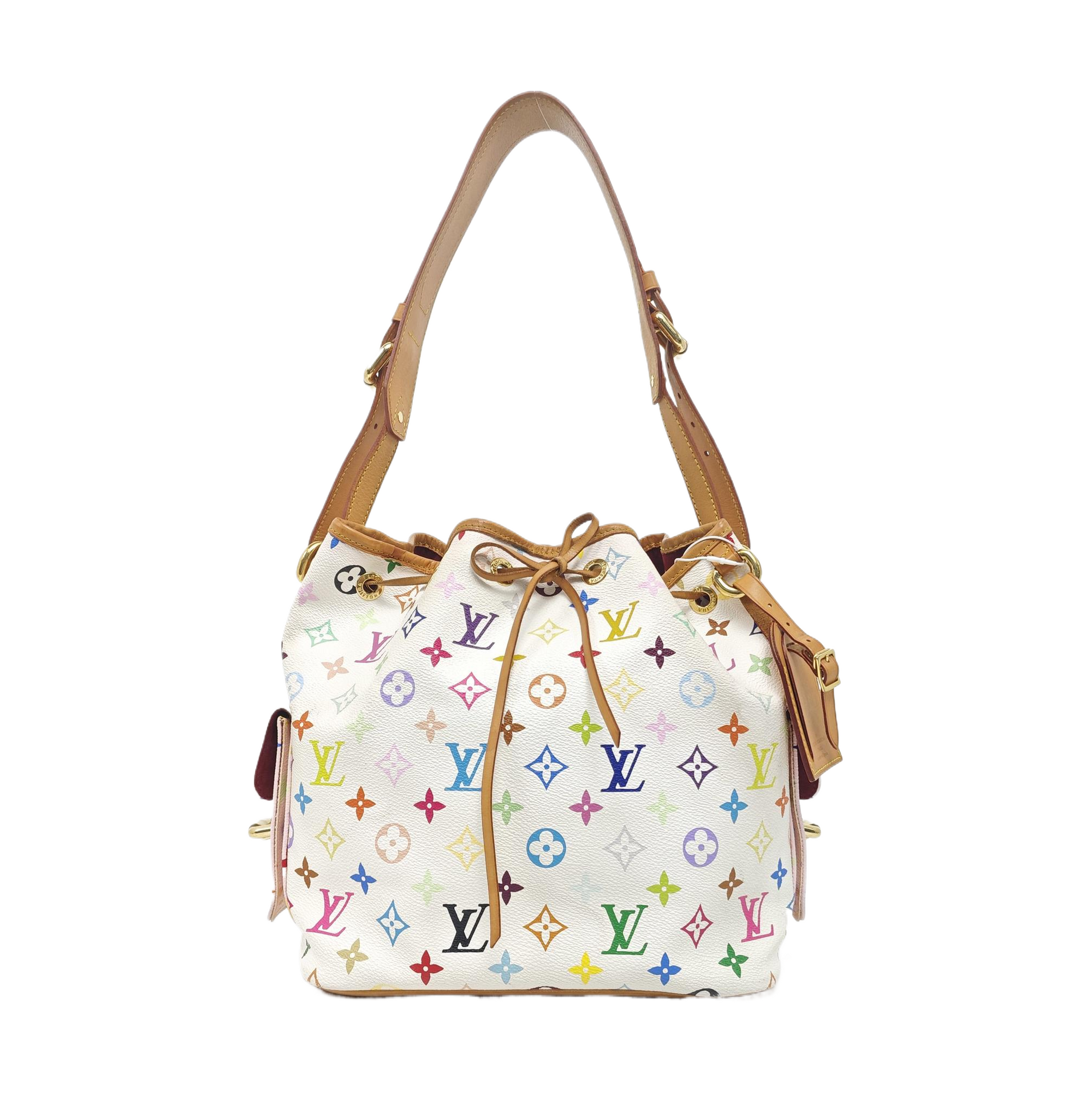 NÉONOÉ MM Monogram Coated Canvas White