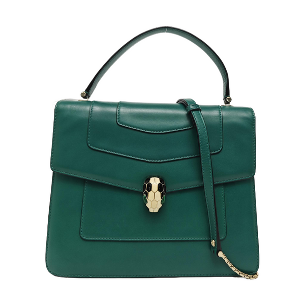 SERPENTI FOREVER Medium Calfskin Green