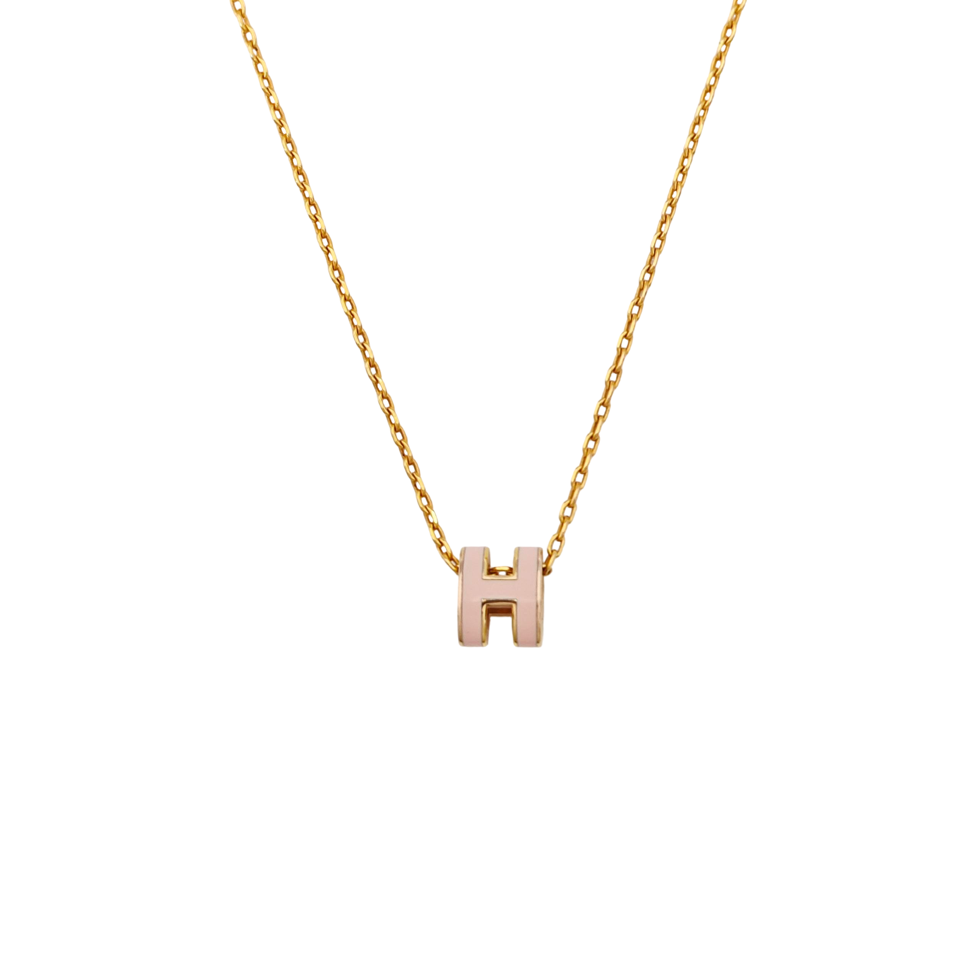 Pop H Metal Rose Gold Necklace