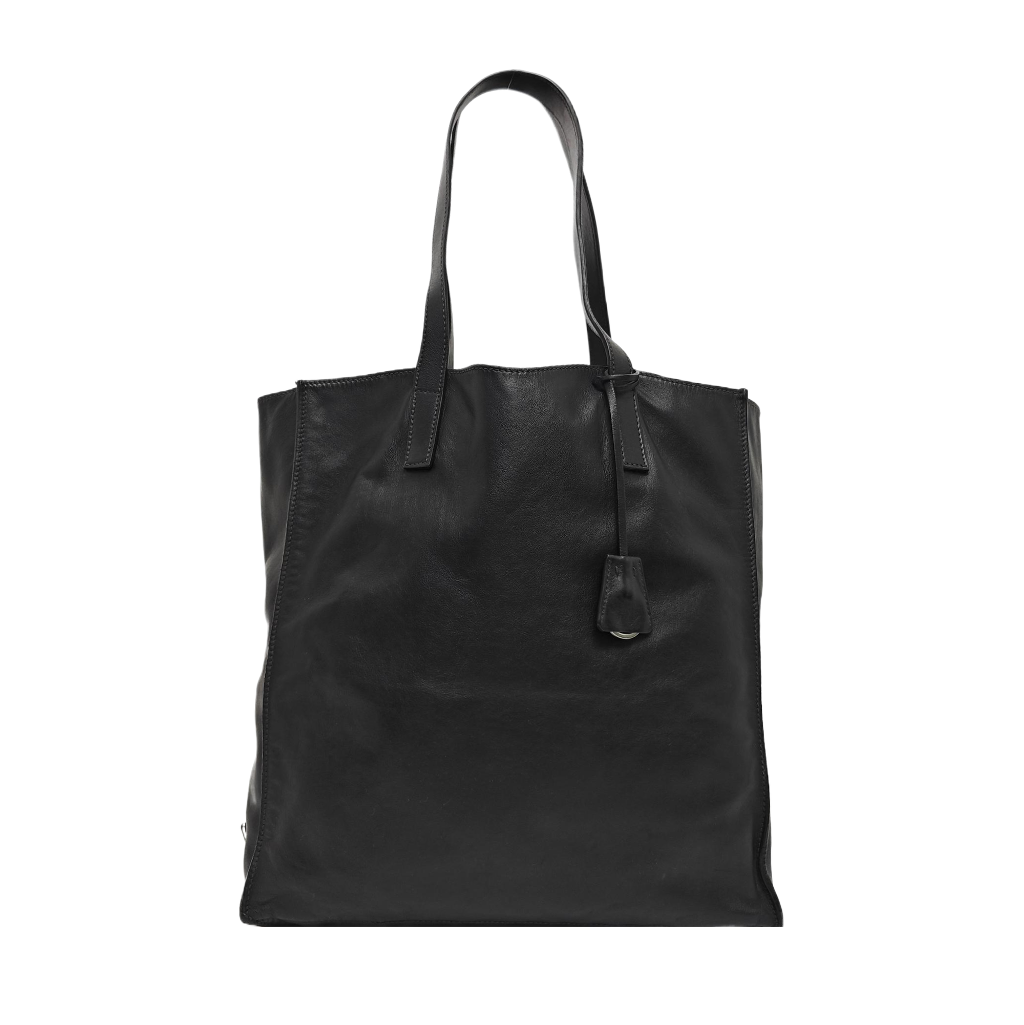 Calfskin Top Handle Bag Black