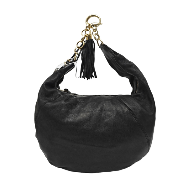 Calfskin Top Handle Bag Black