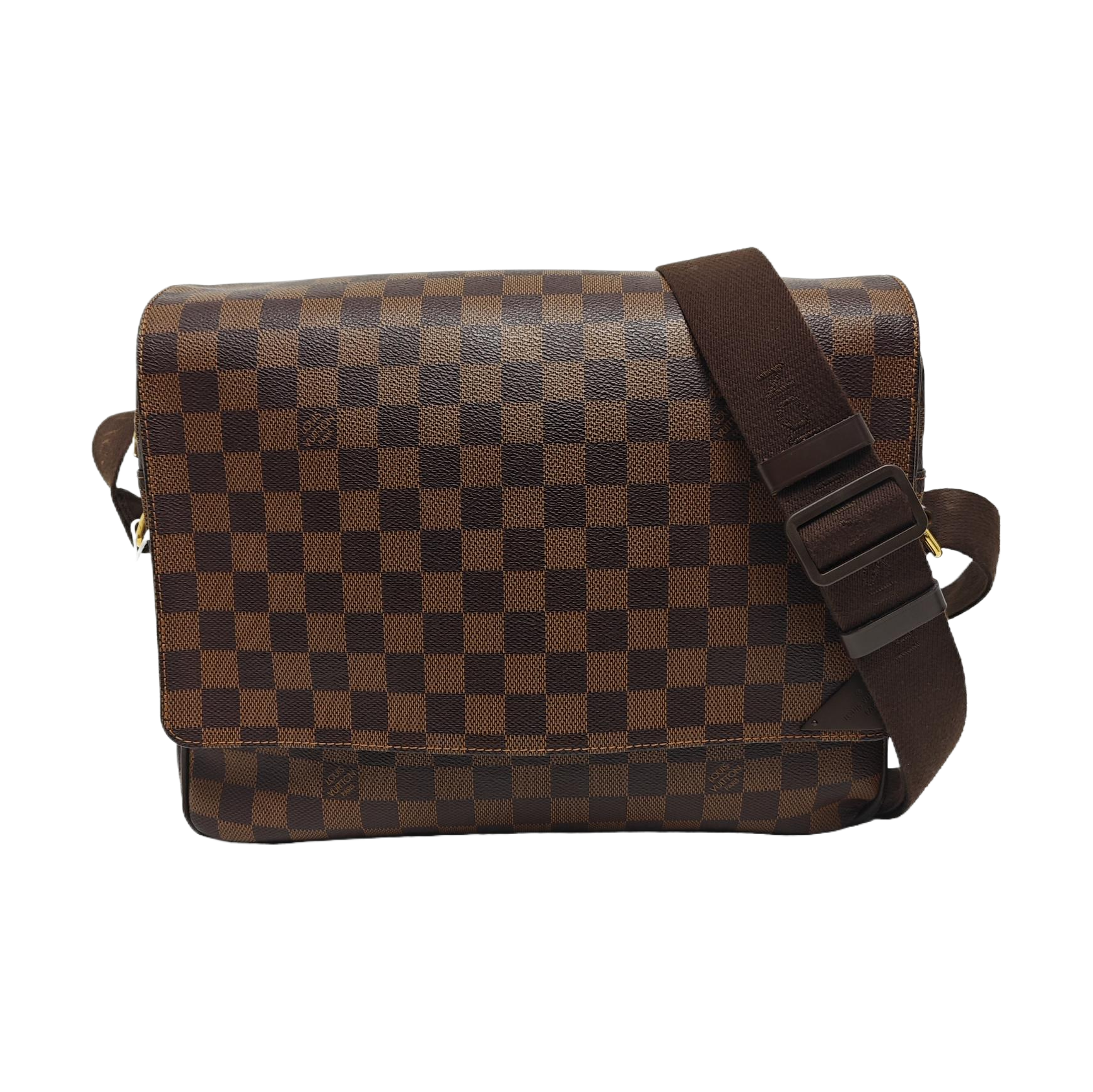 SHELTON MM Damier Ebene Coated Canvas Brown