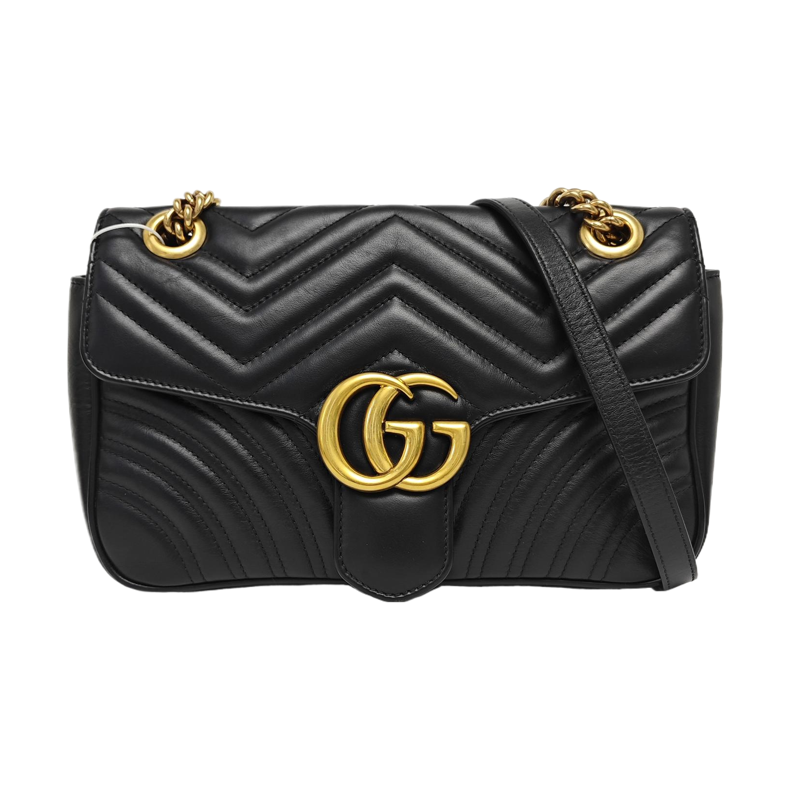 GG Marmont Medium Quilted Calfskin Black