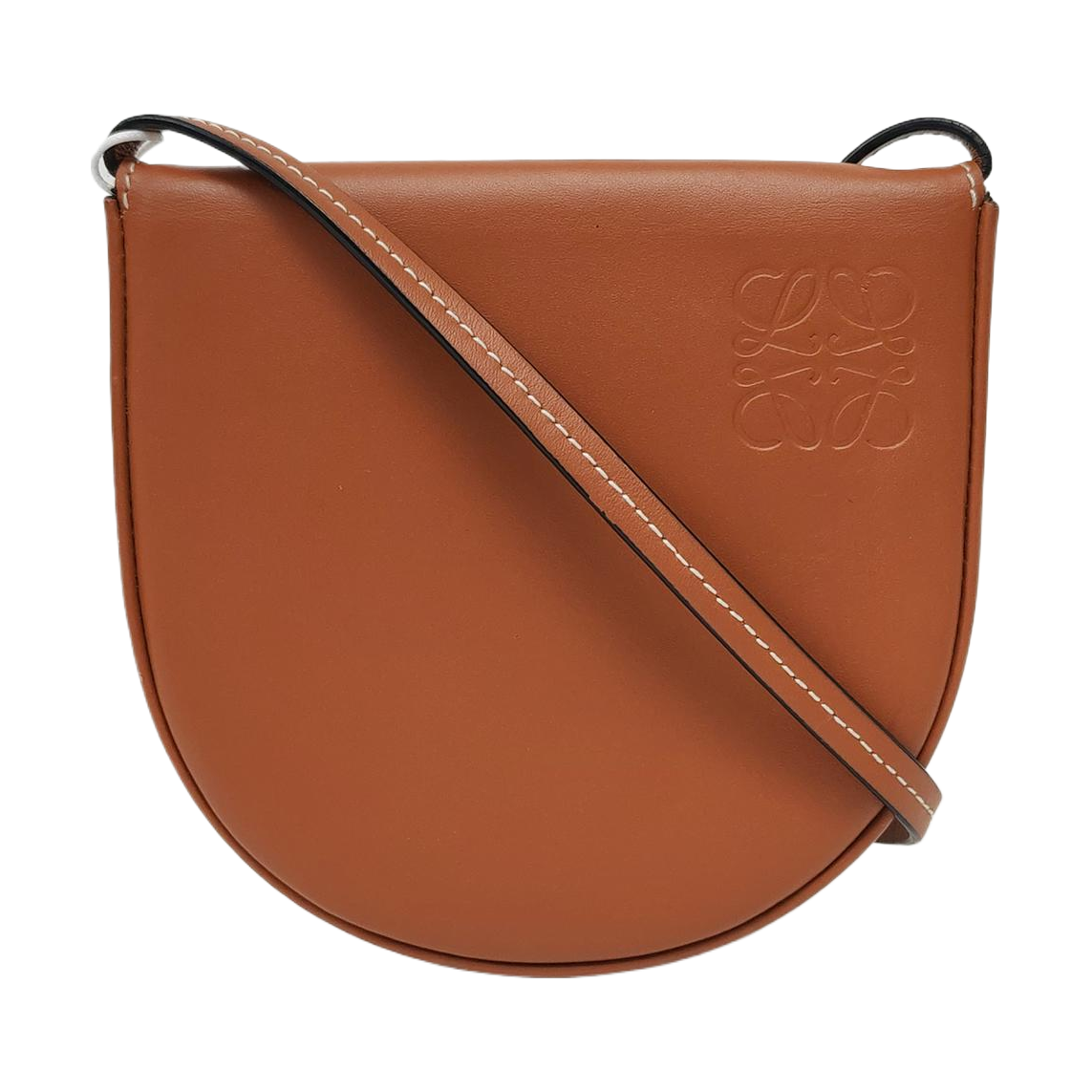 Authenticated pre-owned  Heel Small Calfskin Brown - Shoulder Bag at Looply
