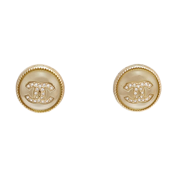Metal Clear Stud Earrings